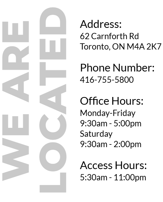 Carnforth Self Storage 62 Carnforth Rd Toronto, ON M4A 2K7